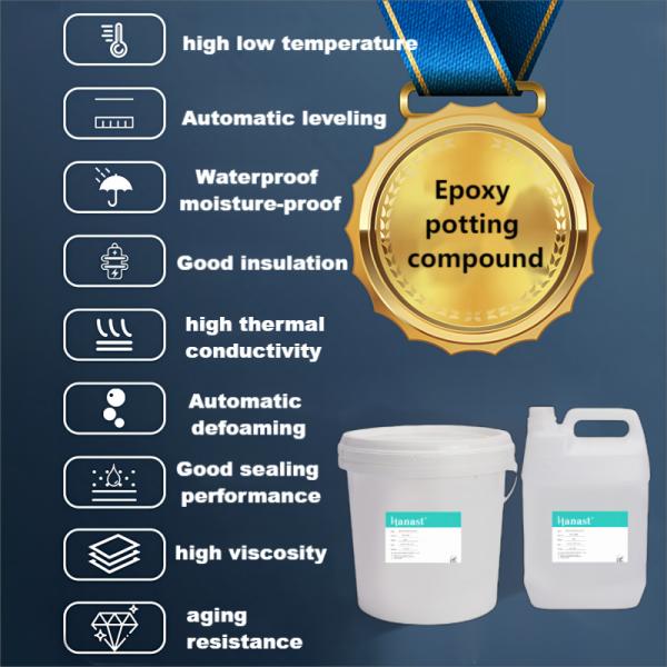Bulk Flame Retardant Silicone Epoxy Resin Potting Compound Glue For Electronics Hardness 90 Epoxy Potting Glue