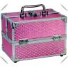 Pink Aluminum Beauty Case , Portable Aluminum Cosmetic Display Case for sale