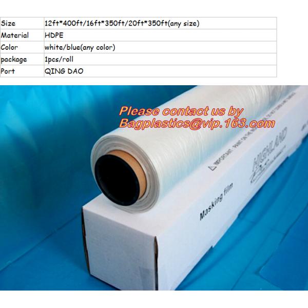 For Painting Plastic Chemical Resistance Overspray Masking Film, LDPE masking film black/white coex for industrial use