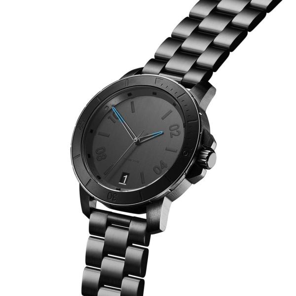 Luxury Minimalist Waterproof Watch , Black Mens Bracelet Watch Logo Customized