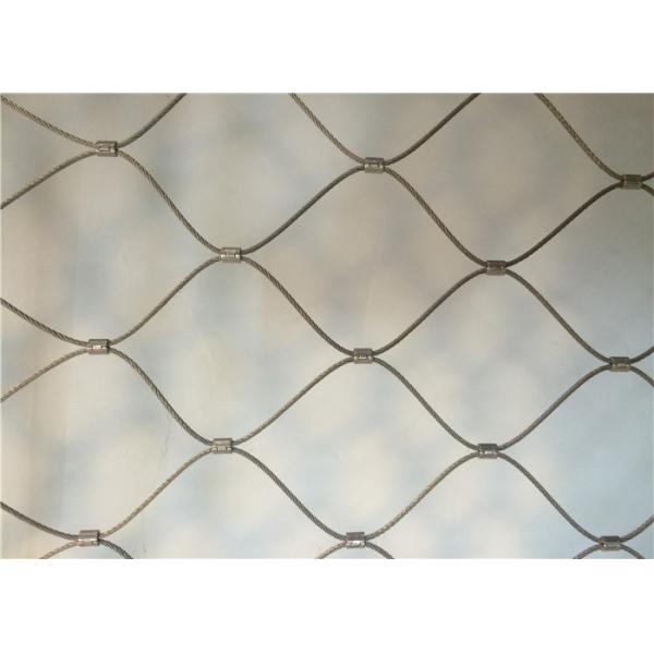 150mm Hole 7x7 Green Wall Stainless Steel Cable Mesh AISI304 Anti Ultraviolet