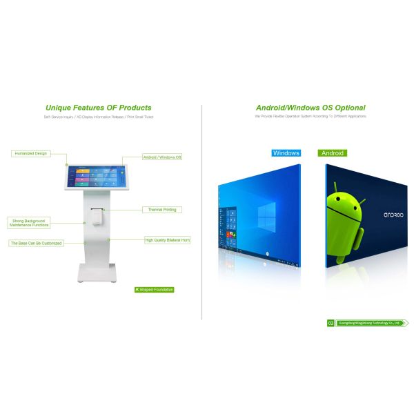 43-Inch Android Smart Video Touch Screen Kiosk Indoor Interactive Information Digital Display Board
