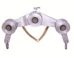 Three Wheel Structure Transmission Line Stringing Tools Earthing Pulley Block