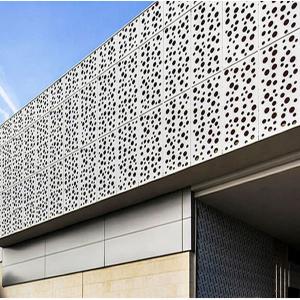 China Cladding Aluminum Composite Curtain Wall Coating Perforated Exterior Metal Material Building Facade on sale