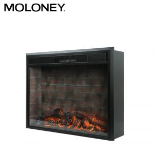 China 84cm Fake Wood Stove Electric Heater MDF Style 750-1500W Heater Brick Pattern Background on sale