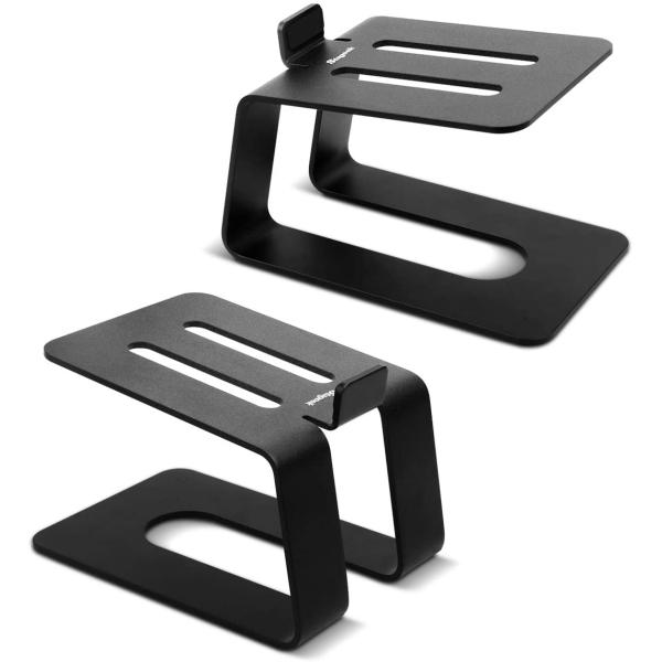 White Black Studio Monitor Speaker Stands With Metal Iron Construction