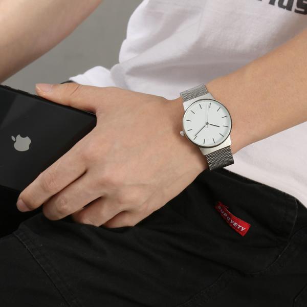 Clear Luxury Custom Logo Watches Men Wrist , Waterproof Mesh Strap Watch Man