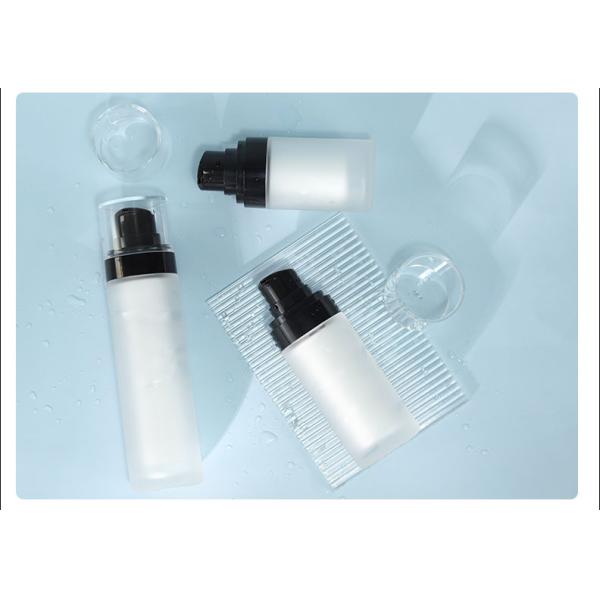 Skincare Cream Pump Bottle Transparent Round PET Bottles With Cap