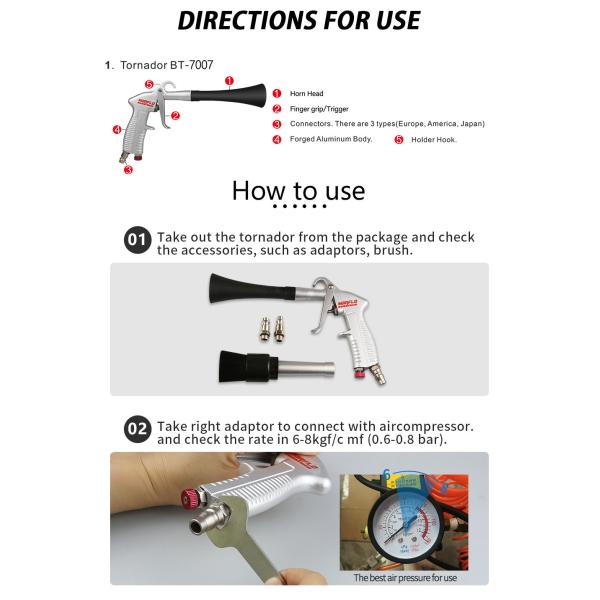 Forged Aluminum Car Washing Gun For Car Tornador Detailing Use BSCI Certificated