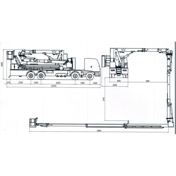 HSA Specialized Under Inspection Bridge Access Equipment Truck With Bucket / Basket