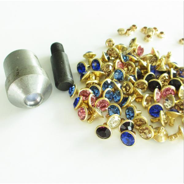 hotsale wholesale,gold,yellow fashion 10mm fashion round leather crystal brass diamond pearl decorative metal rivet for shoes