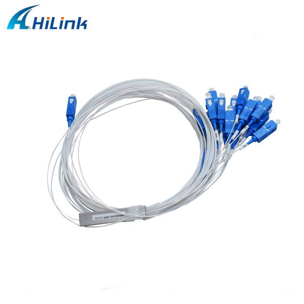 1X16 PLC Optical Splitter Steel Tube 0.9mm SM Fiber SC UPC Connectors