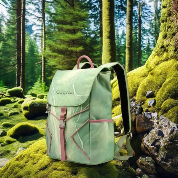 Waterproof Nylon Travel Backpack with Double Front Pockets and Zipper Closure Portable