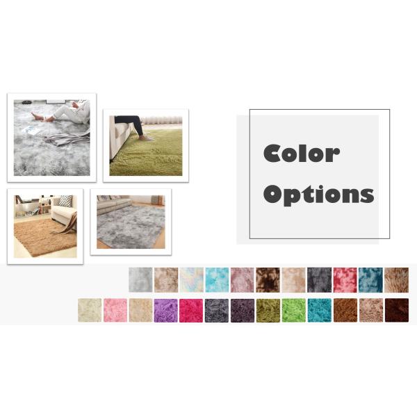 Blue Fluffy Tie-dyed Bedroom Living Room Area Rug Luxury Hotel Center Carpet Customized Size
