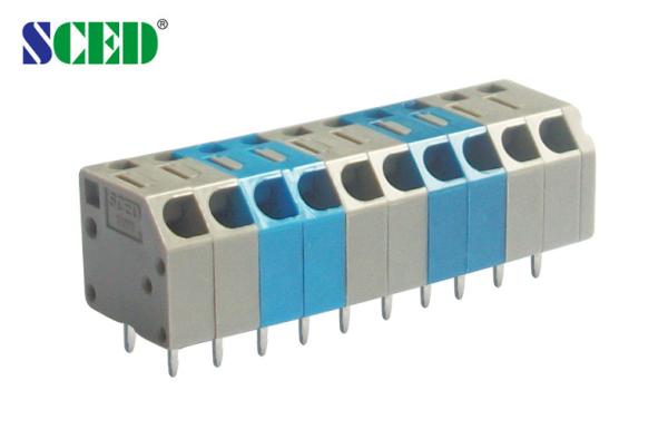 Quality 3.50mm Clamp Spring Terminal block , 5A Electrical Terminal Blocks for sale