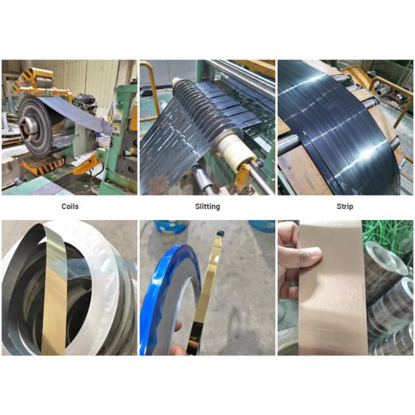 Colored Stainless Steel Strip Color Mirror Hairline Finish 201 Grade