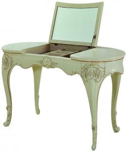 China Dressing Table with Swing Mirror,Bedroom Wooden Dressing Table French Style Wooden Dresser on sale