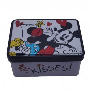 Buy cheap Disney Mickey Mouse Rectangular Tin Box With Hinged Lid For Cookie Storage Packaging product