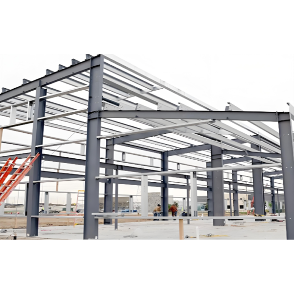 Fireproof Steel Structure Warehouse with 4-12 Meters Height and Customizable Span for Industrial Use
