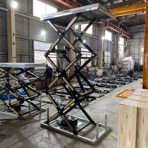 1 Ton Hydraulic Scissor Lift Tables Max Height 118.11in Electric Hydraulic Scissor Lift Table