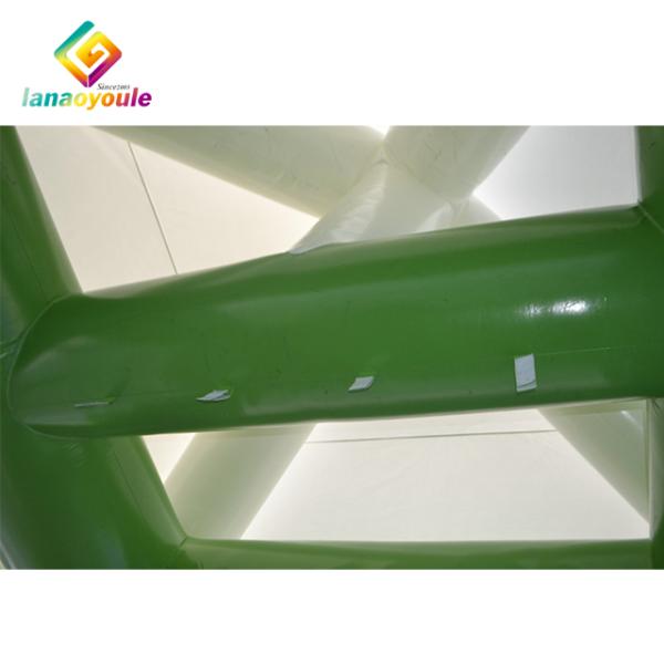 Igloo Shape Inflatable Kiosk White Green Color 0.9mm Pvc Tarpaulin Material