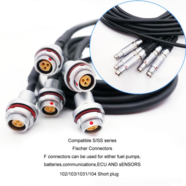 Circular waterproof manufacturer customized push pull connector cable FGG EGG 1B/0B Series 2/3/4/5/6/7/8 pin wire harness
