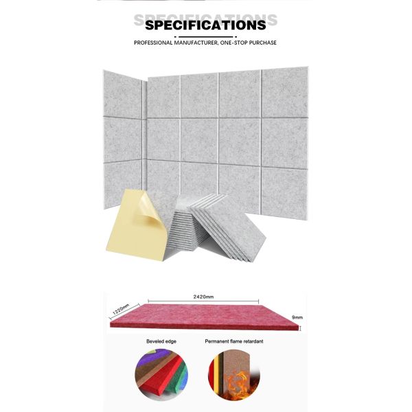 Morden Waterproof PET Acoustic Wall Panel Office Sound Insulation Panel