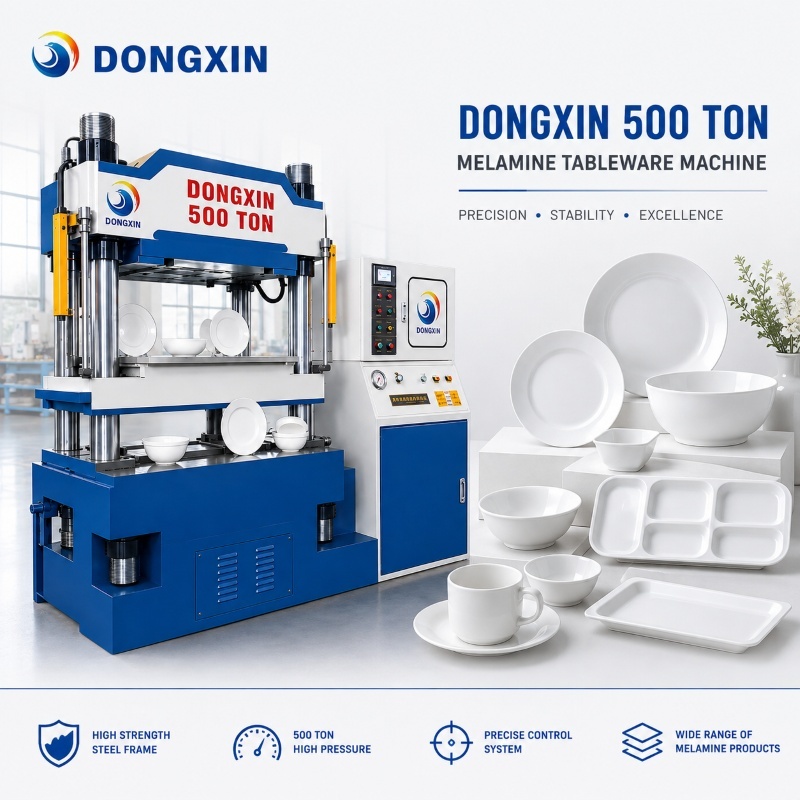 PLC Touch Screen Refurbished Melamine Press Machine with 500T Capacity