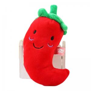 China 15cm Anti Bite Fruit Vegetables Cat Plush Toys Vocal Dog Plush Toys on sale