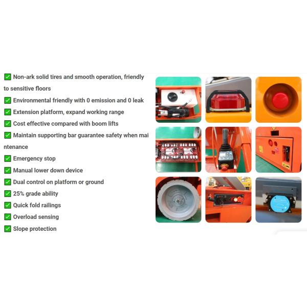 Self Propelled Single Man Lift 25% Grade Ability Powered Foldable Guardrail