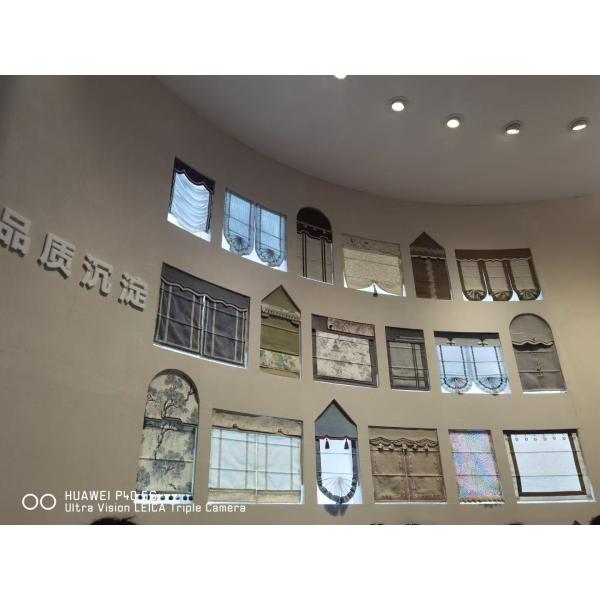 Tailored Double Layer Polyester Window Valance Curtains Readymade For Living Room