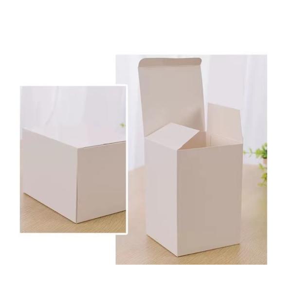 Customized Small Plain Recycled Paper Gift Box White 10x10x7 Cake Box