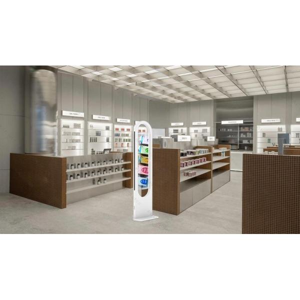 Close-up view of OLED transparent digital signage pixels