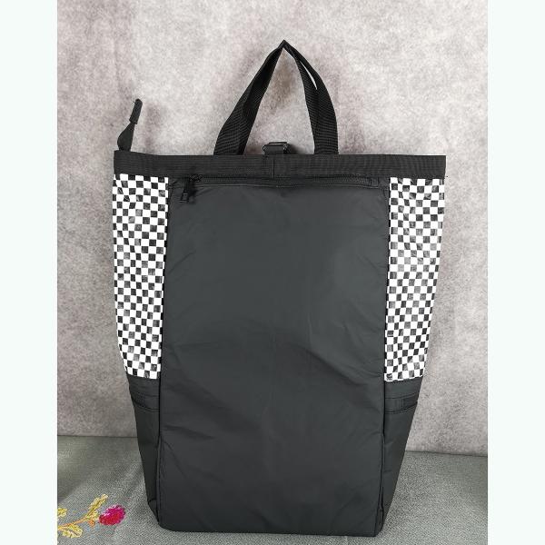 Lightweight Waterproof Drawstring Logo Custom Men Leather Laptop Backpack with Zipper