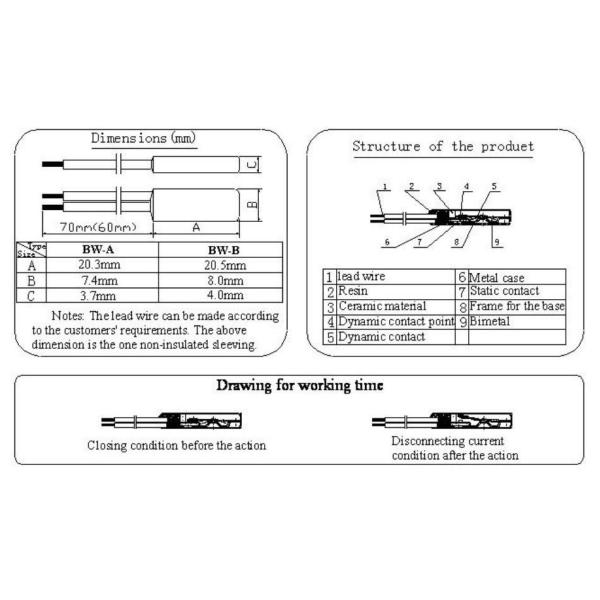 250V Thermal Overload Protector