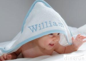 Buy cheap Durable White Hooded Baby Towels Embroidered For Family 350gsm product