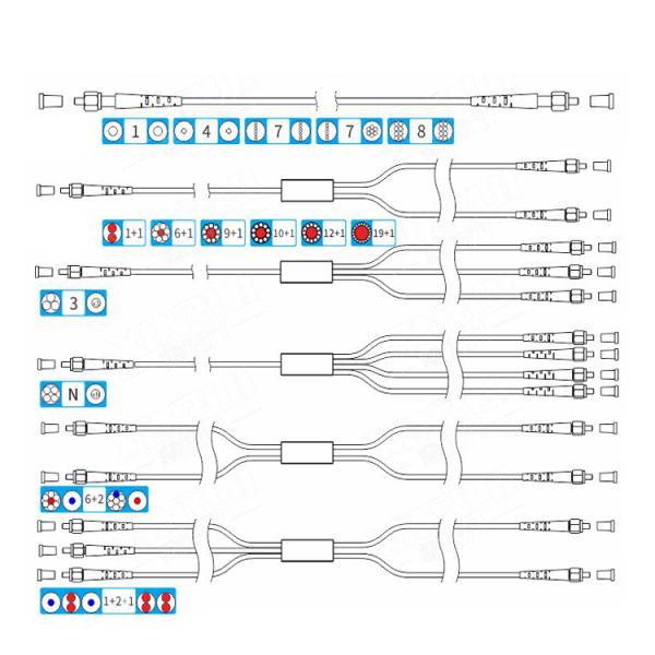 Endoscope Fiber Bundle Light Cable Flexible Stainless Steel Hose 1000nm Customized Glass Bare Fiber Optic Light Guide