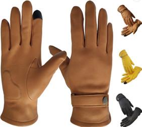Buy cheap Fashion Men Protective Work Gloves Touch Screen Work Genuine Unlined Leather product