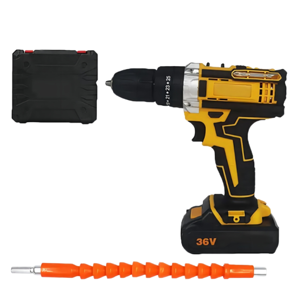 21V Lithium Battery Brushless Handheld Electric Drill-Industrial Grade Tool with Dual Fast Charging and 60N Torque