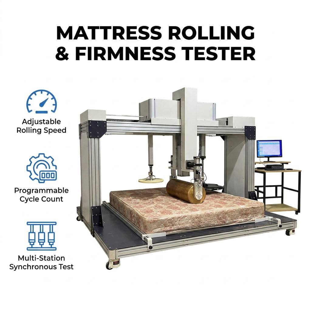 Factory Price Mattress Rolling Durability Testing Equipment Supporting EN 1957 ASTM F1566 Standard