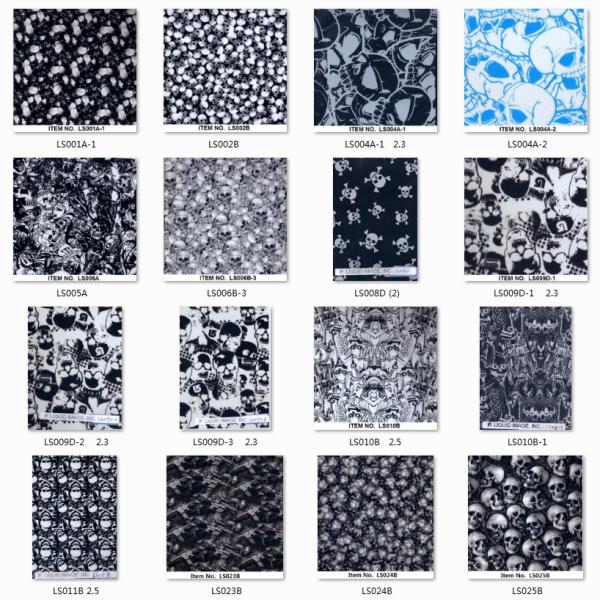 50cm 80cm 100cm Width Crackproof PVA Skull Hydro Dip Film