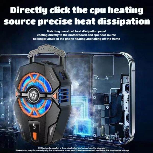 J20 Mobile Phone Cooler Fast Cooling Low Noise Operation for PUBG Other Popular Games on IOS Android
