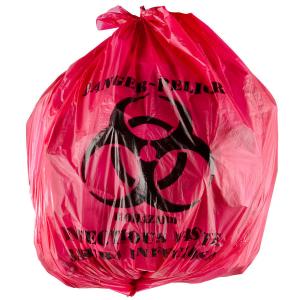 Buy cheap 45L Isolation Infectious Recyclable Garbage Bags Red Color 24" X 24"  High Density product