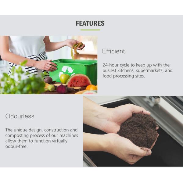 Environment Friendly Waste Food Waste Recycle Machine For Dining Hall Food Disposer