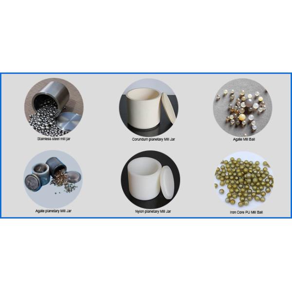 4 Stations Laboratory Semi - Circle Planetary Ball Mill 16L Volume Gear Drived Low Noise