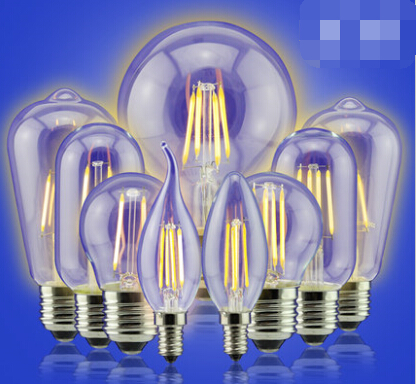 G125 E27 6W Edison COG lamp LED Filament Bulb Light CE RoHs Dimmable