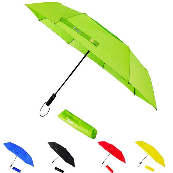 54 Inch Semi-automatic Double Wind Vented Canopy Umbrella Portable Semi Automatic Control for men women