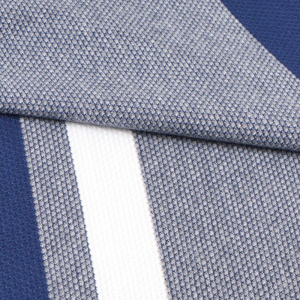 Business Casual Series: 97/3 Cotton Spandex Pineapple Crisp And Breathable Texture Striped Material Fabric For Polo Shirt
