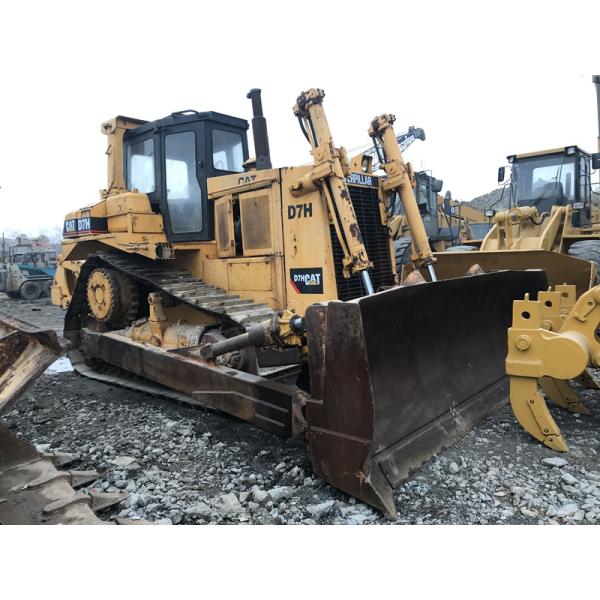 Single Ripper Used Crawler Bulldozer CAT D7H Original Paint Good Undercarriage