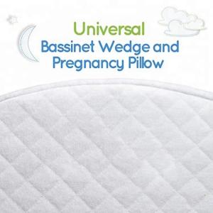 China Waterproof Memory Foam Wedge Pillow Cotton Cover For Baby Bassinet White Color on sale